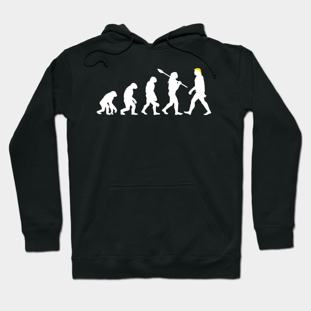 De-Evolution Anti Trump Hoodie by Marcell Autry